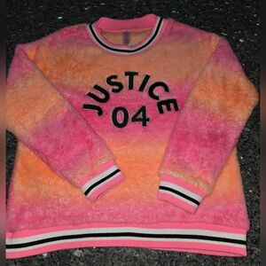 Justice Fuzzy Sweater Sz Large